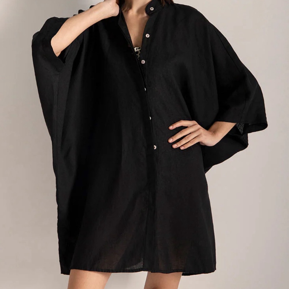 Linen Maxi shirt Cover by Touché